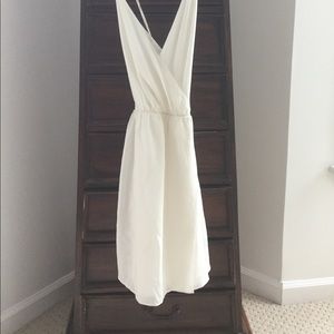 Alice and Olivia white silk dress